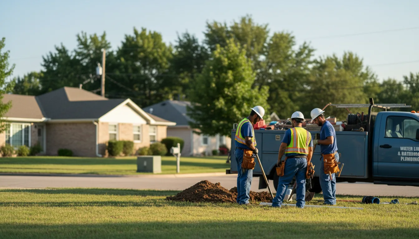 Residential water line and bathroom plumbing service in Salem, AL